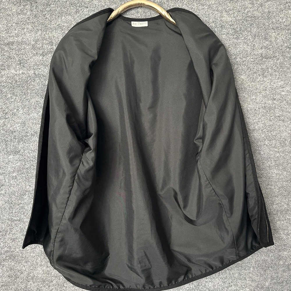 Vintage 80s Jon Pierre Womens Cardigan L Black Gold Oversized Sweater - Picture 7 of 12